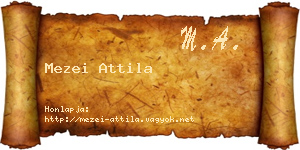 Mezei Attila névjegykártya