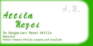 attila mezei business card